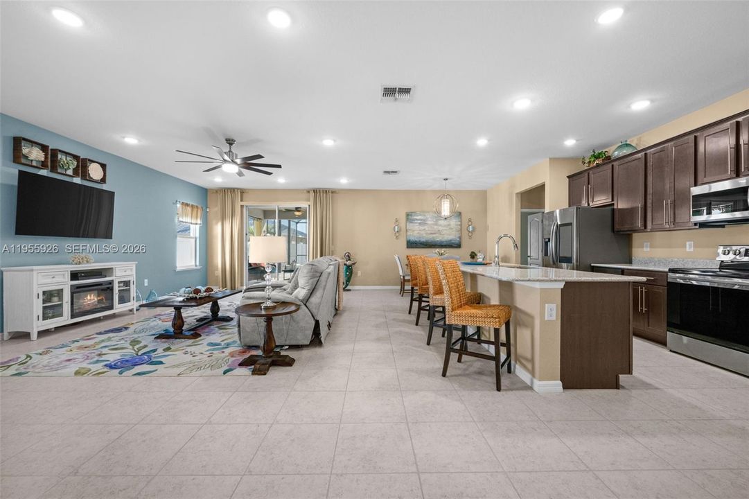 Open-concept living space