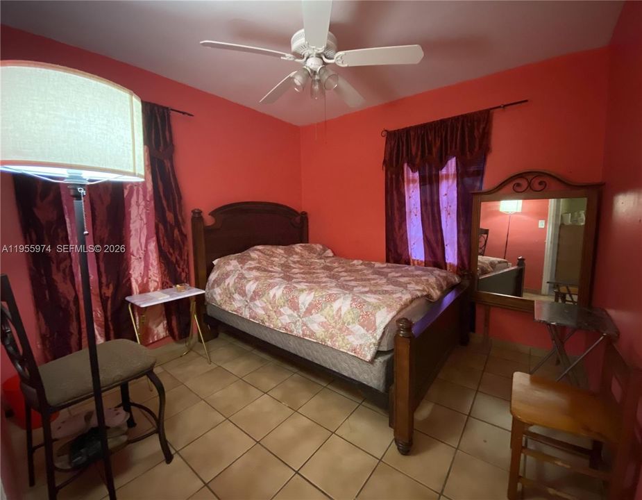 The home has 3 bedrooms, this is one of the bedrooms
