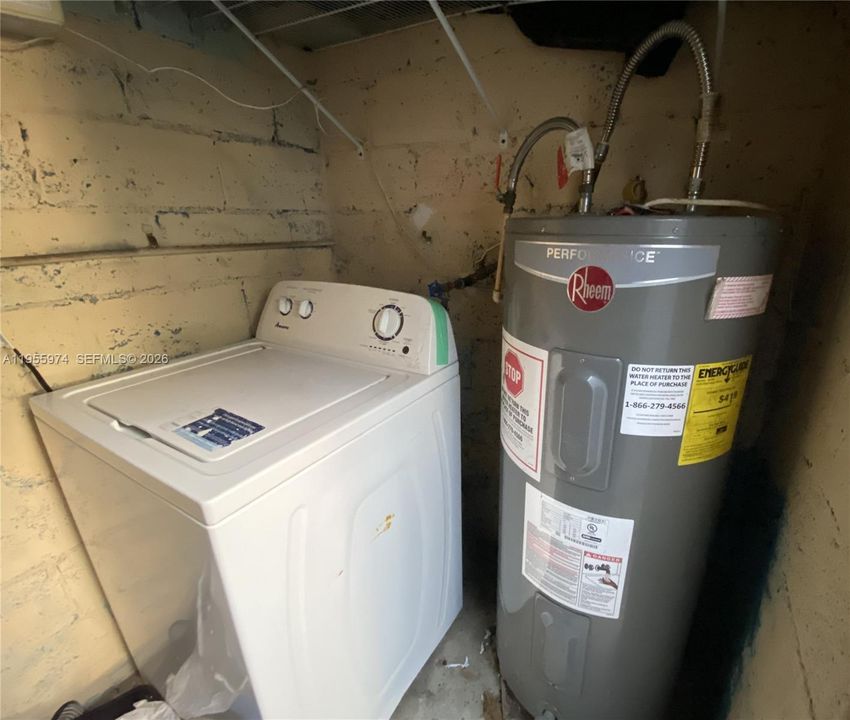 Washer and newer water heater