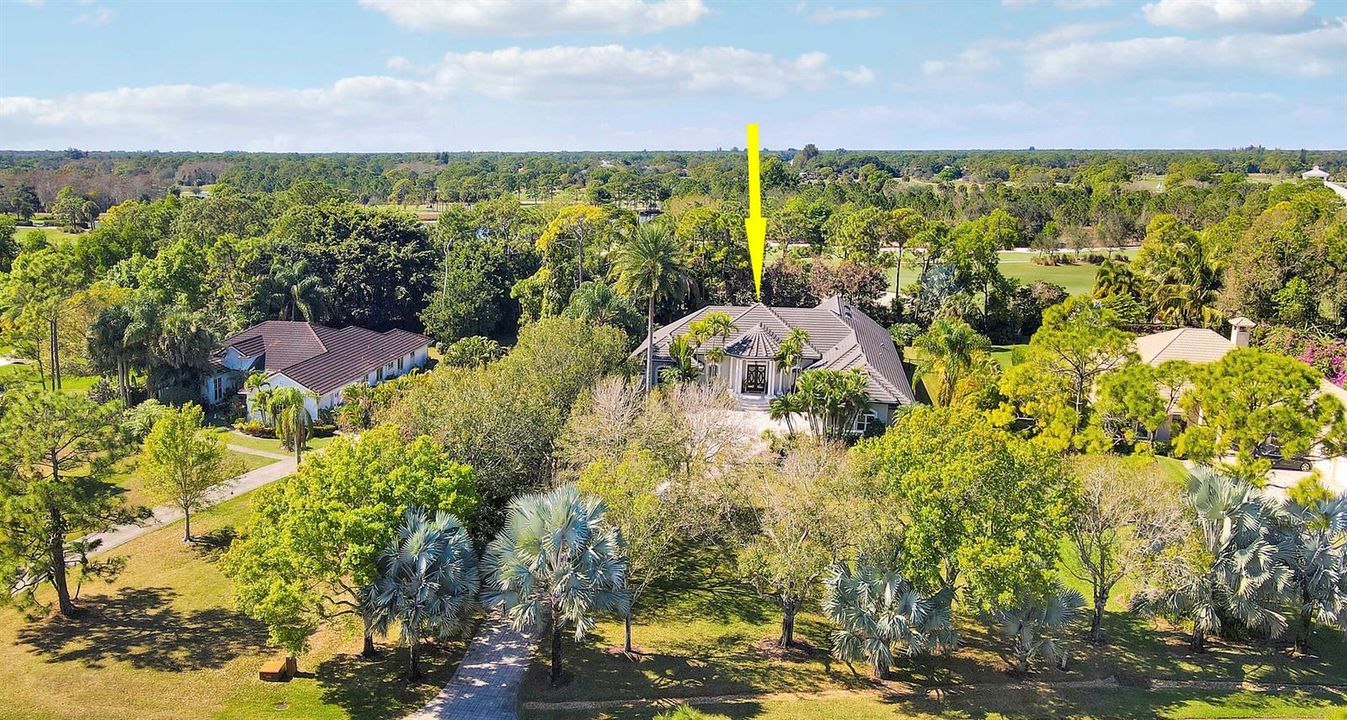 Aerial Facing Front of House