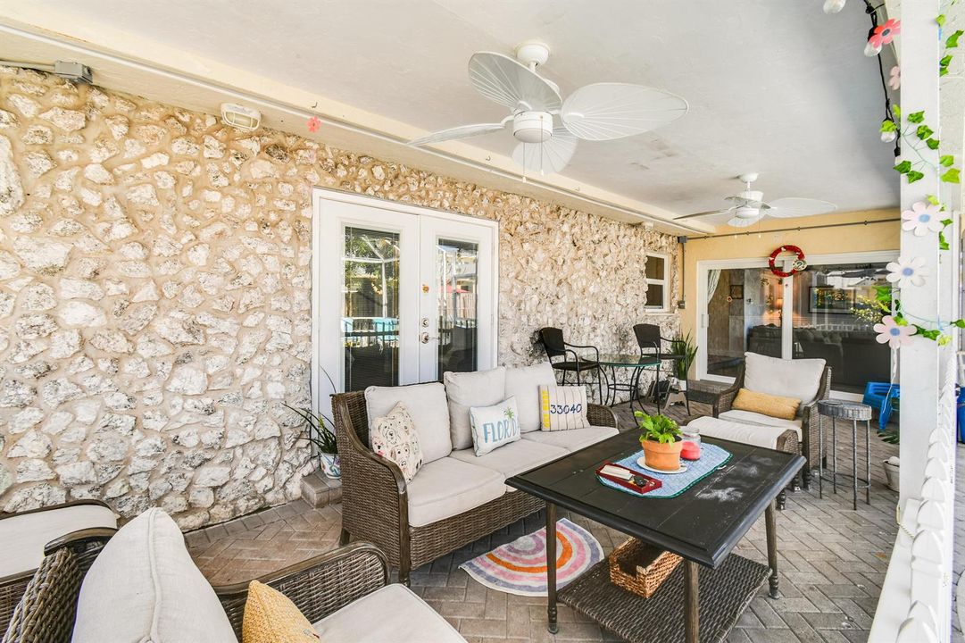 Outdoor porch gathering area