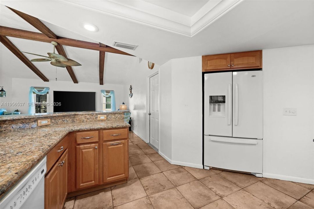 Kitchen overlooking the Family Room