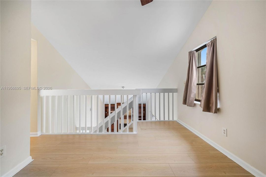 2nd floor loft with custom  built-ins