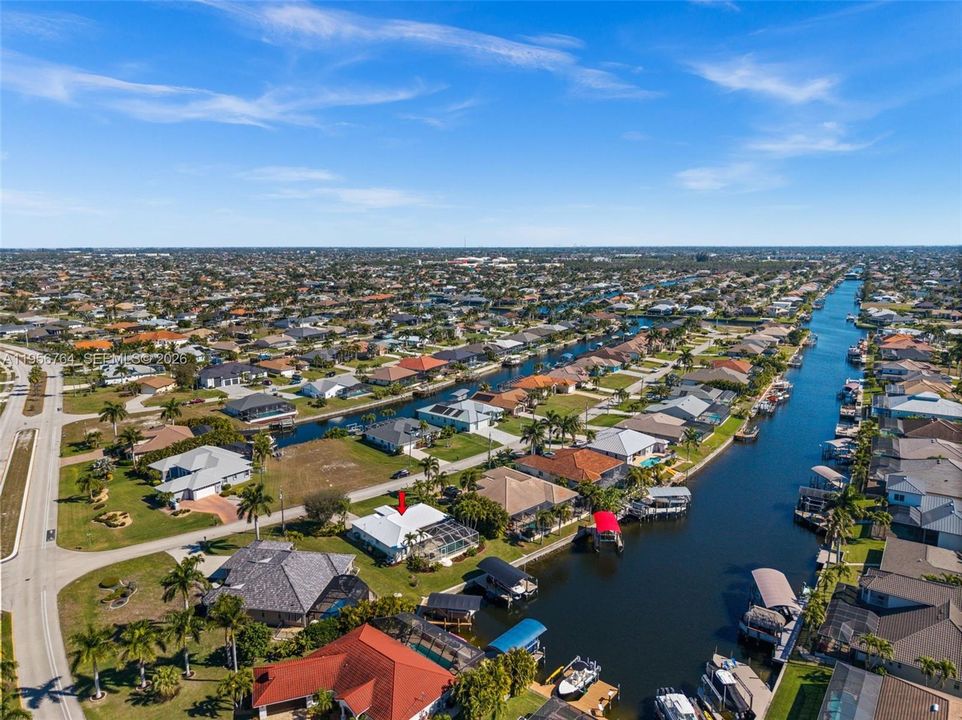 View down the Gulf Access Canal