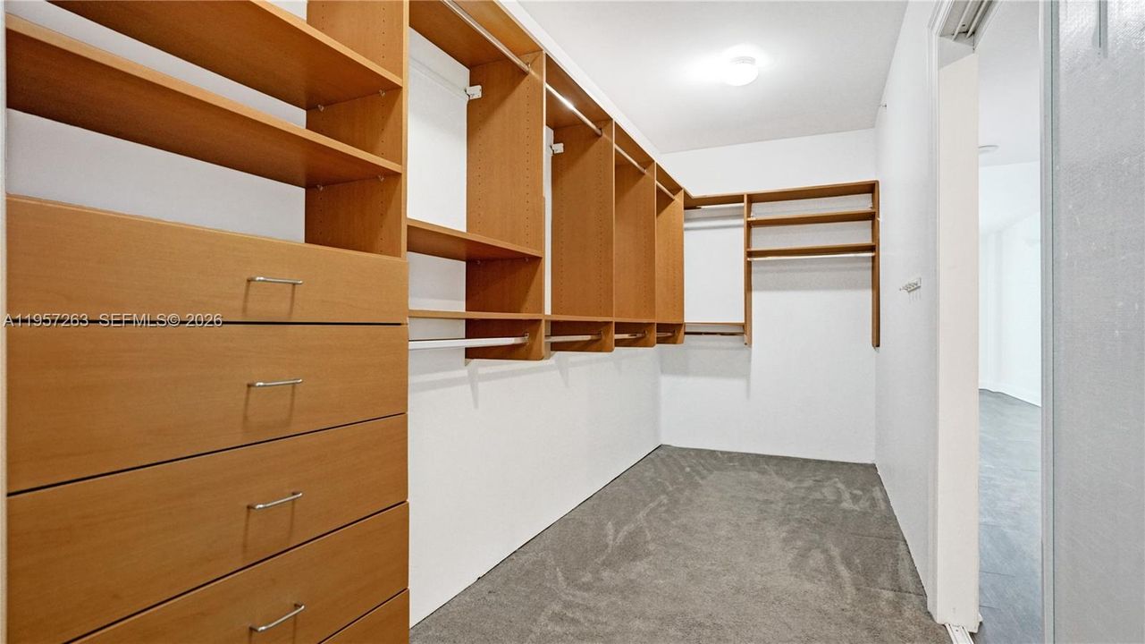 Huge walk-in closet.