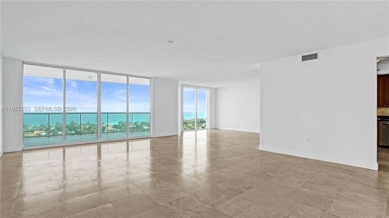 Living room and dining room.