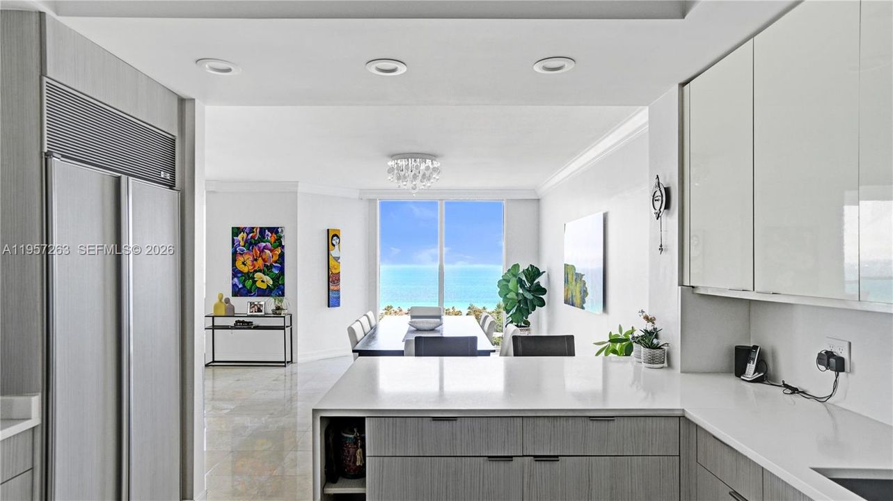 Kitchen staged.