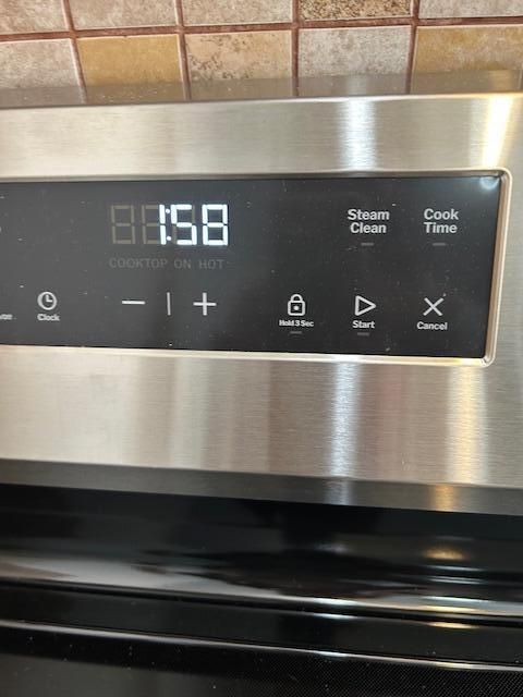 Steam clean stove