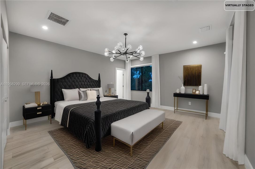 four bathroom Virtually staged