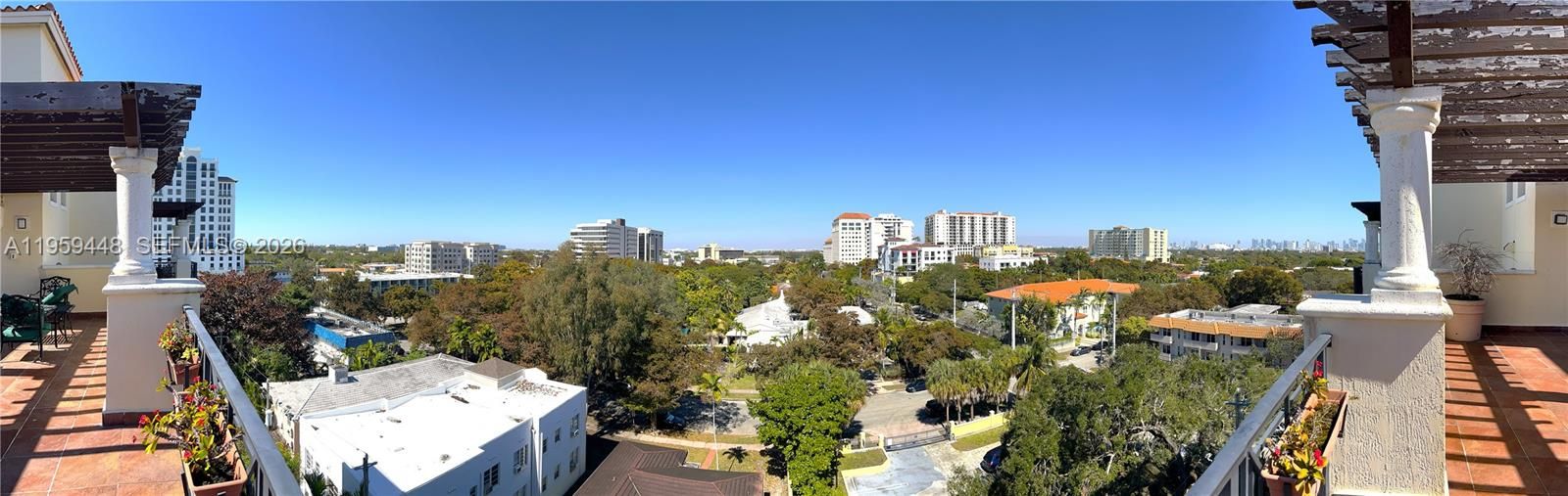 rooftop view, back building city view