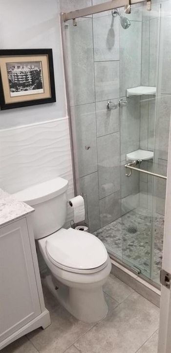 Modern step in shower
