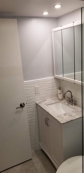 Updated vanity and lighting