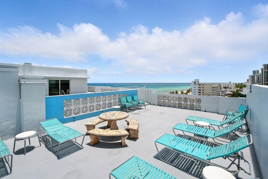 Beautiful sun deck on rooftop