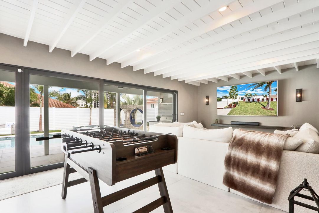 Entertainment area with foosball