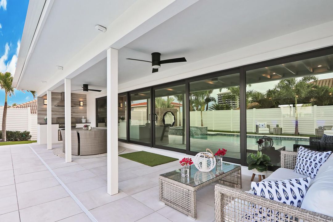 Covered outdoor seating