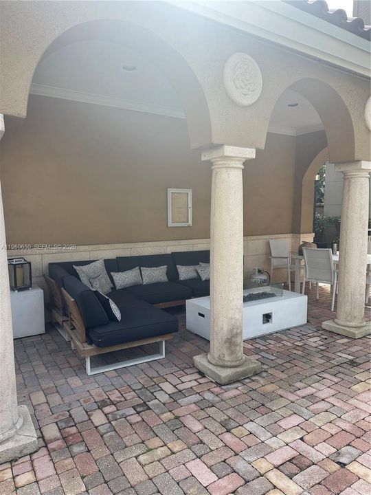 Pool lounging area