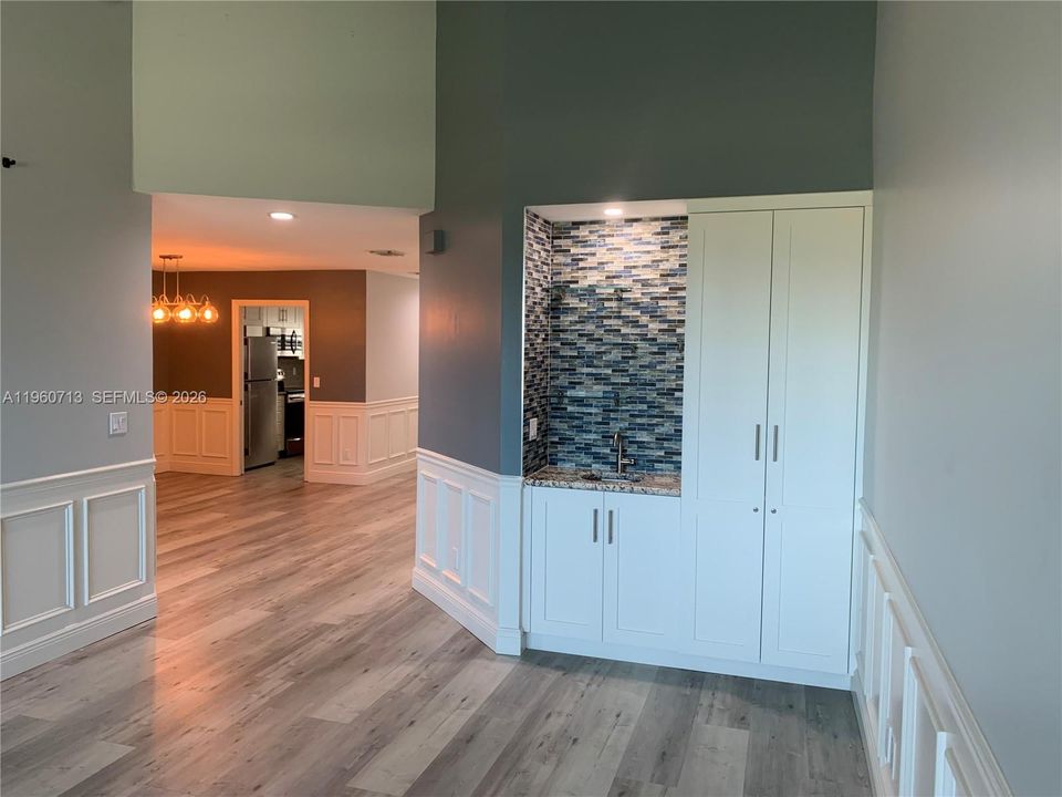 Custom Wet Bar with Storage
