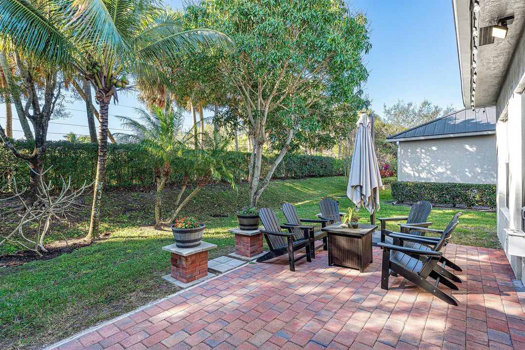 Paved backyard.