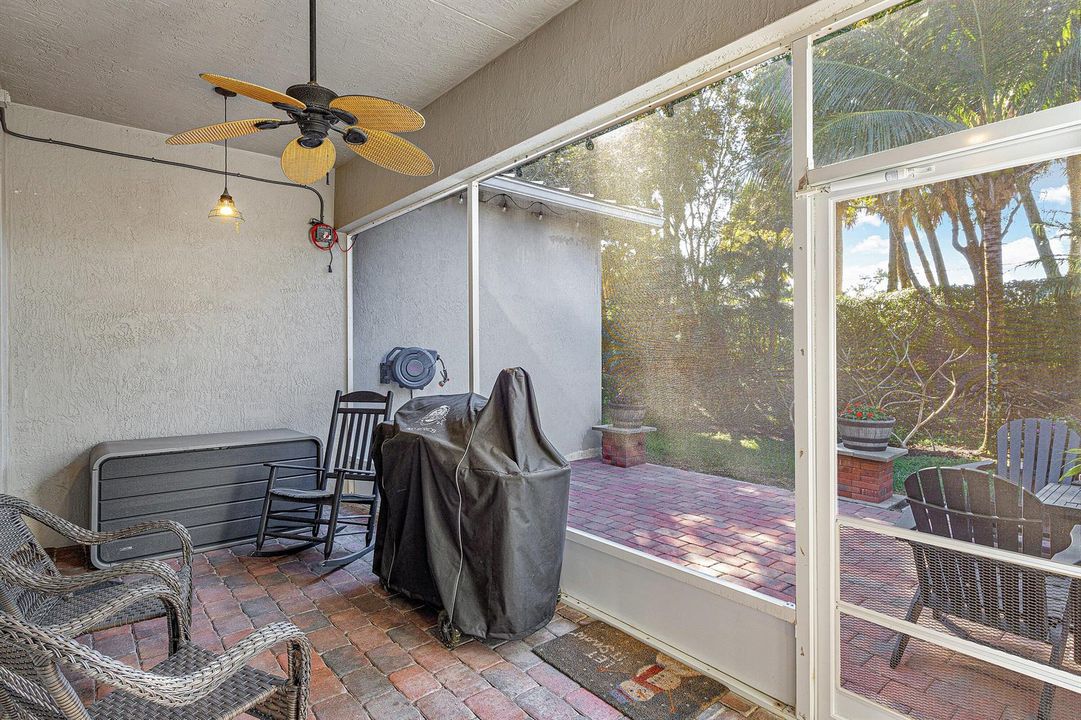 Screened in patio.