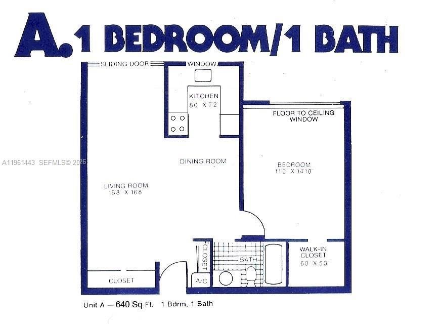 For Sale: $200,000 (1 beds, 1 baths, 640 Square Feet)