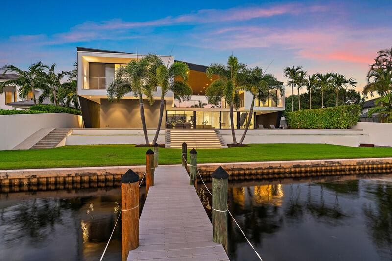 View of rear of home from private dock