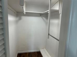 Spacious walk in master bedroom Closet