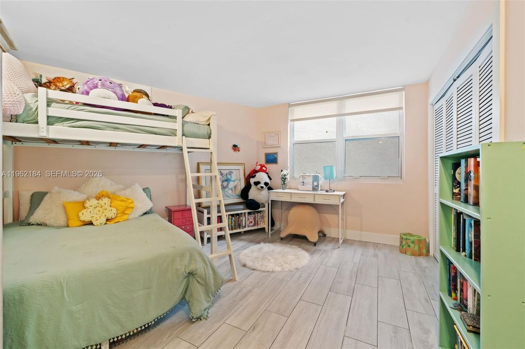 3rd Bedroom with View  of Atrium Courtyard