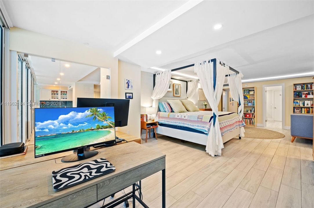 with Office Area and Patio View