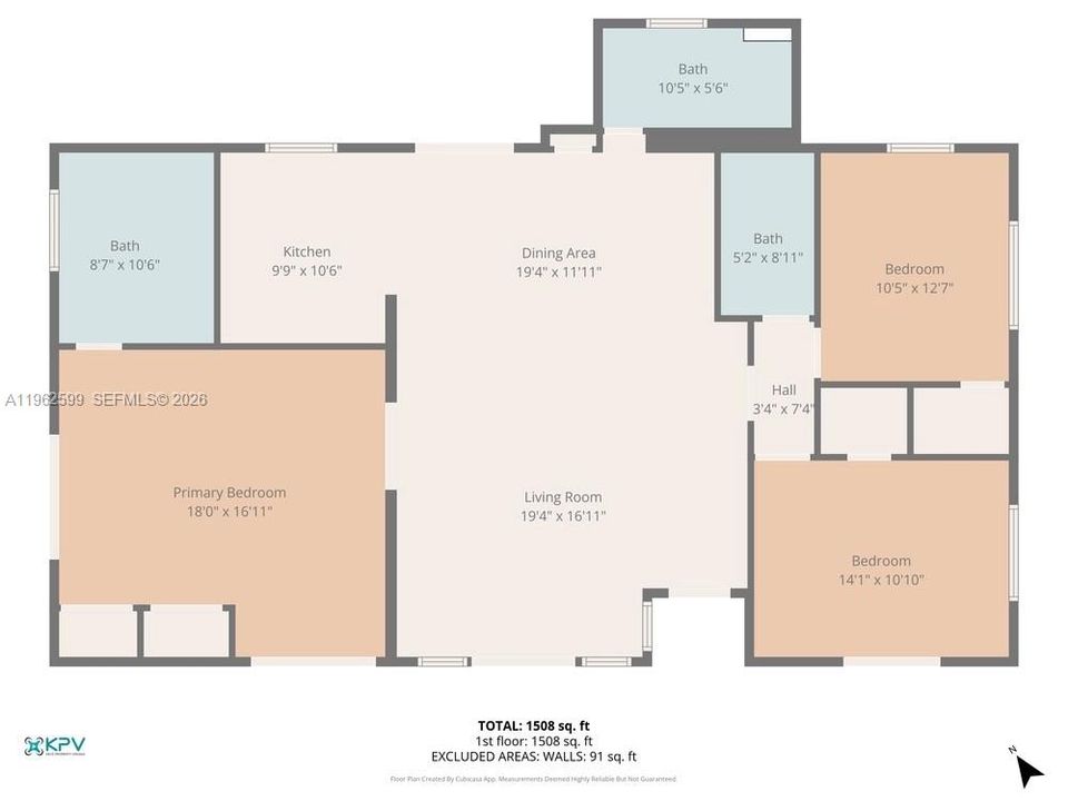 En Venta: $1,950,000 (3 camas, 3 baños, 1690 Pies cuadrados)