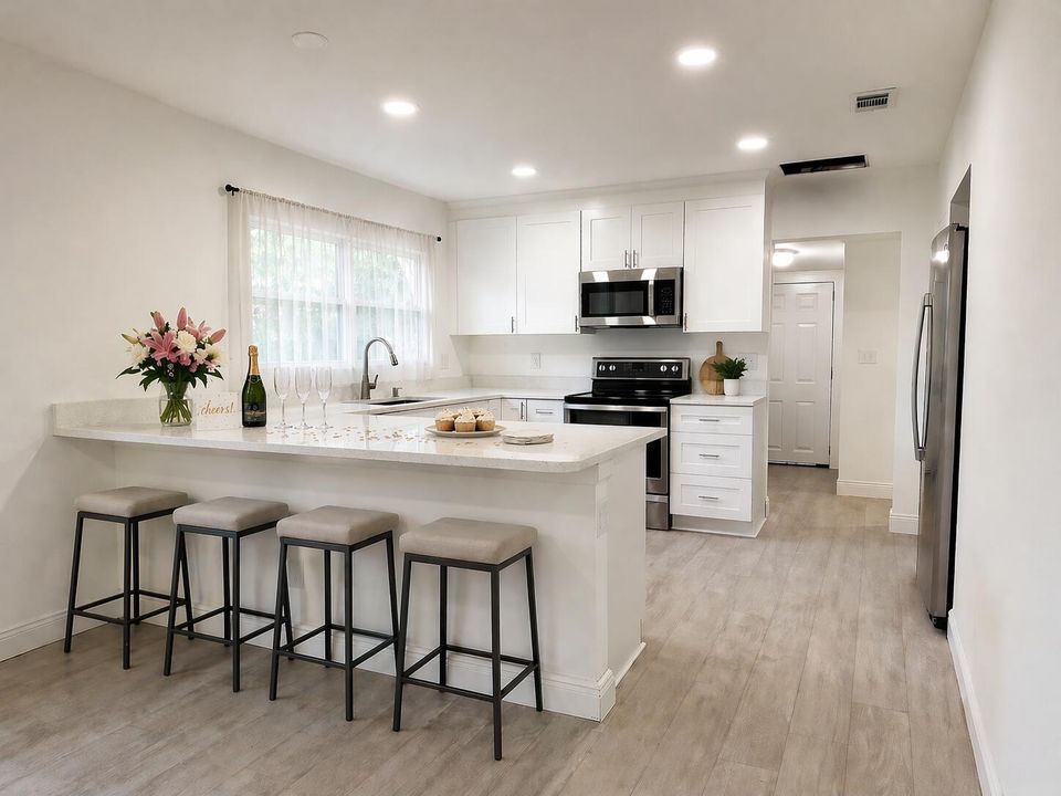 New kitchen from 1st bed