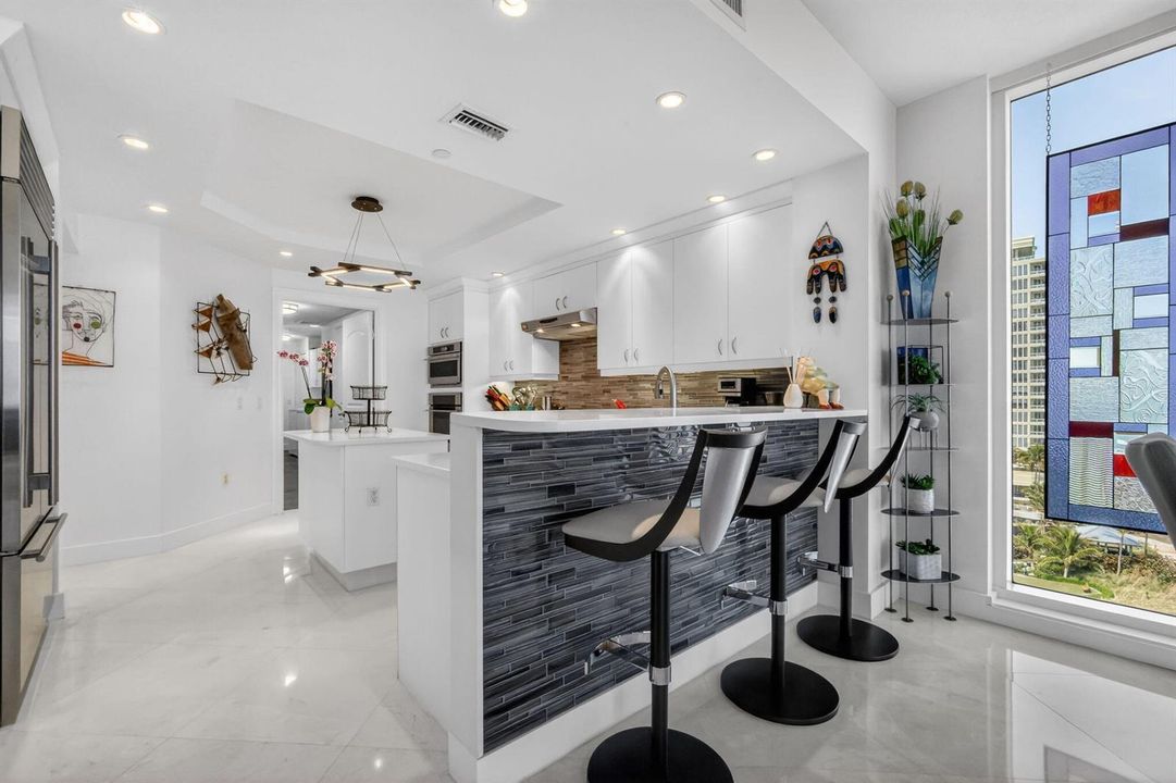 Updated kitchen with Quartz Counterops,