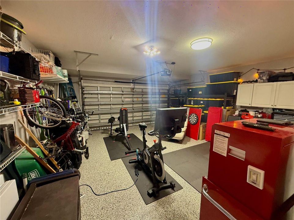 Two Car GarageAttic with pull down ladder
