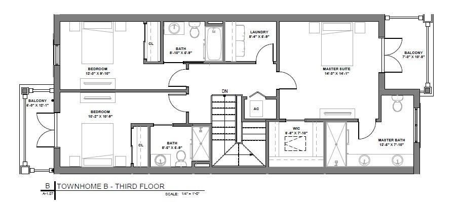 Townhouse Unit B Third Level