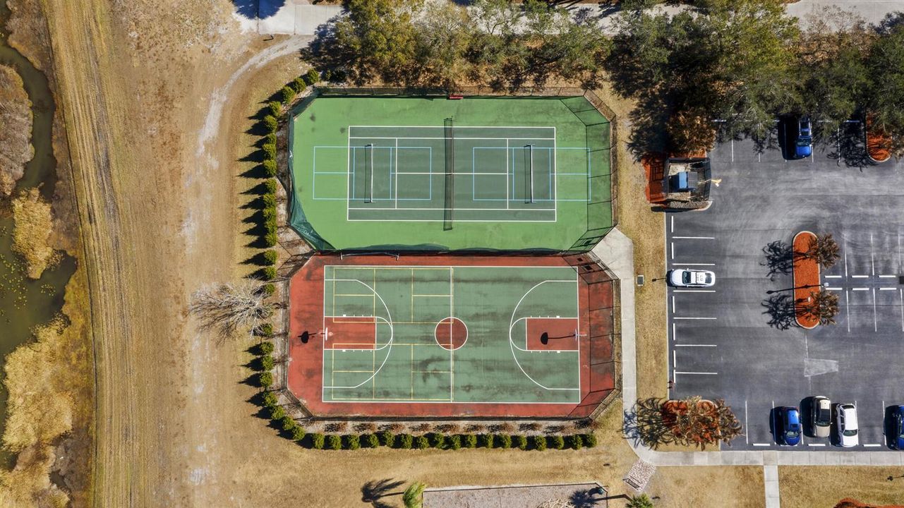 Community tennis/ basketball courts