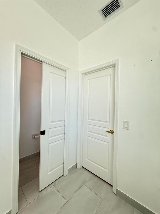 Pocket Door toilet room