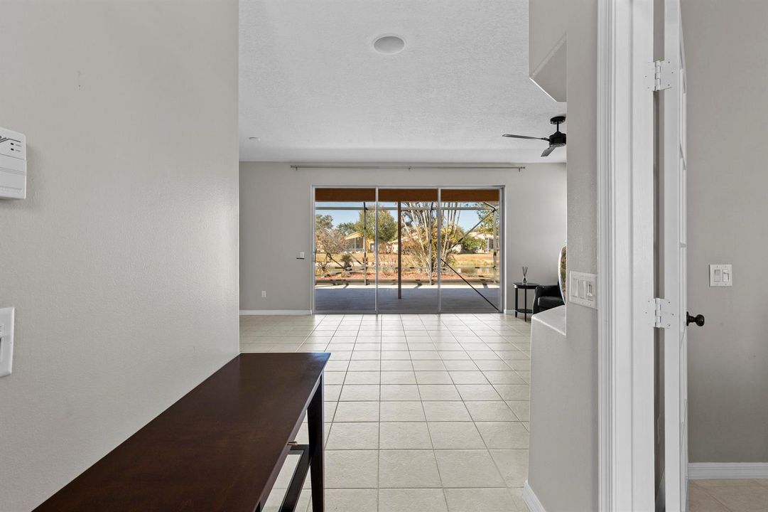 Hallway entrance screen porch-lake view