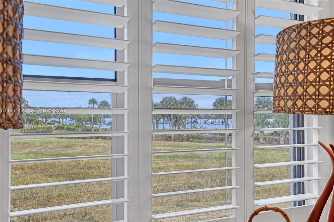 Direct Intracoastal View With Plantation Shutters