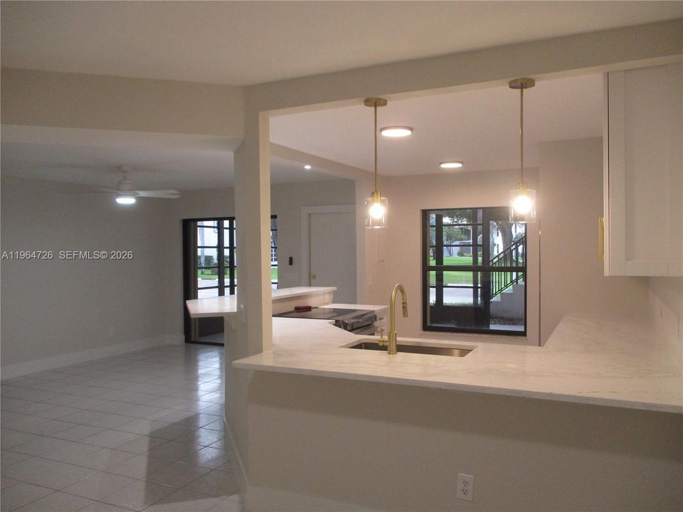 VIEW FROM DINING AREA INTO LIVING ROOM