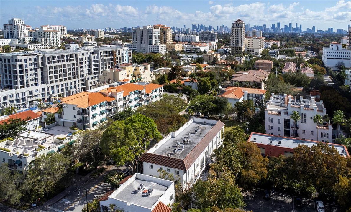 Coral Gables Aerial View, 338 Majorca Ave