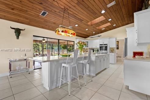 Kitchen with skylight