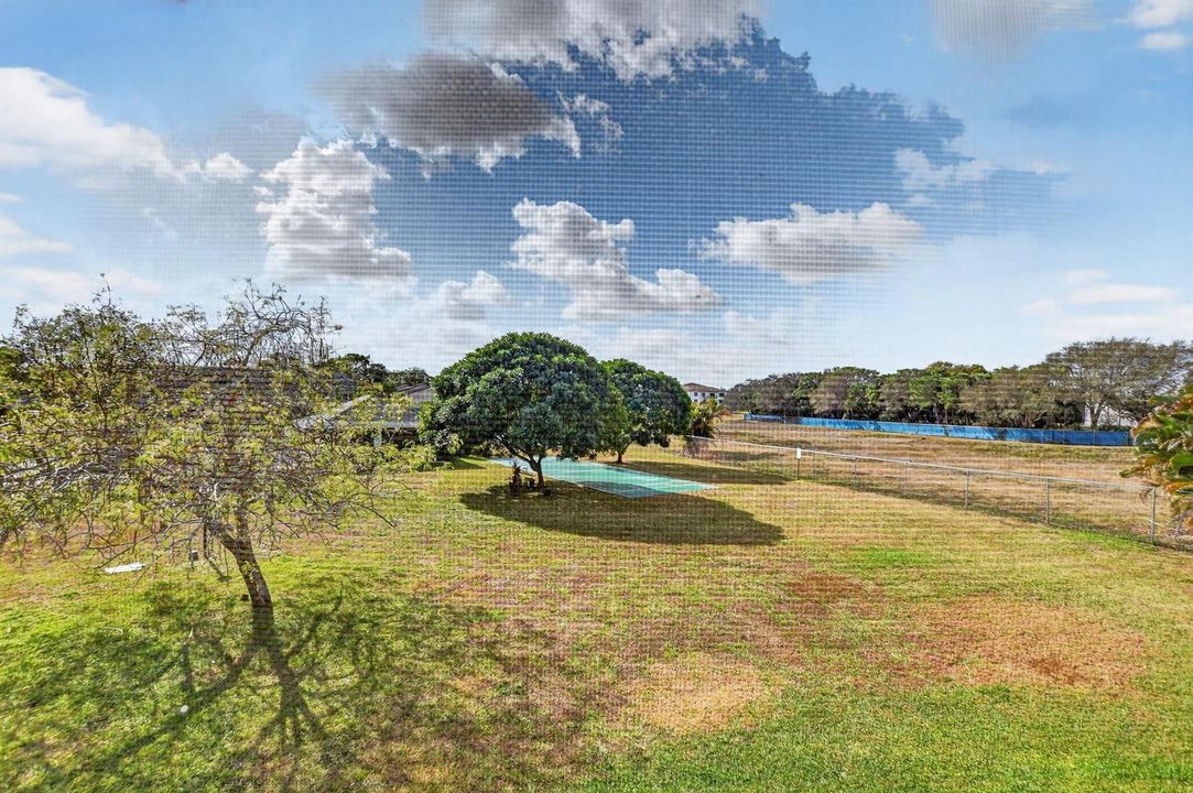 View from patio and primary bedroom