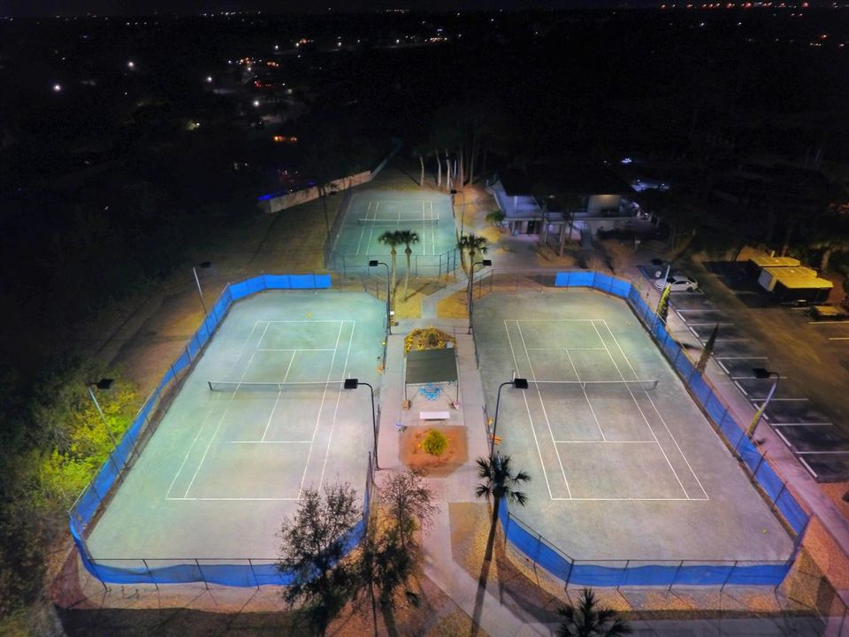 Tennis Court (Night)(Aerial)