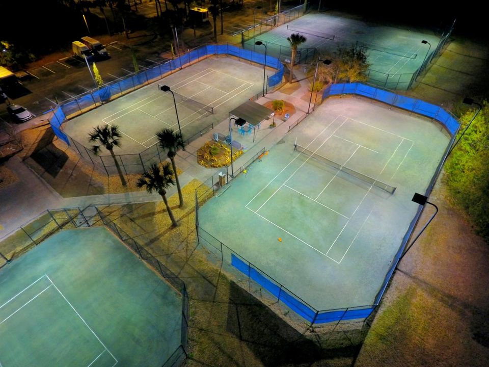 Tennis Court (Night)(Aerial)