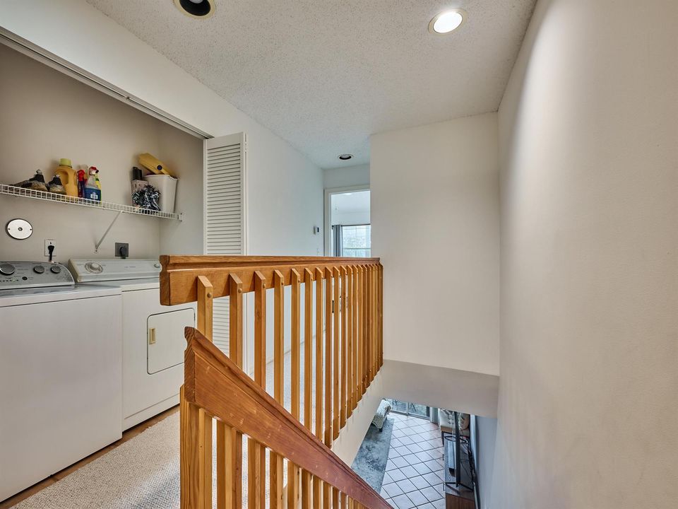 washer dryer are upstairs by bedrooms