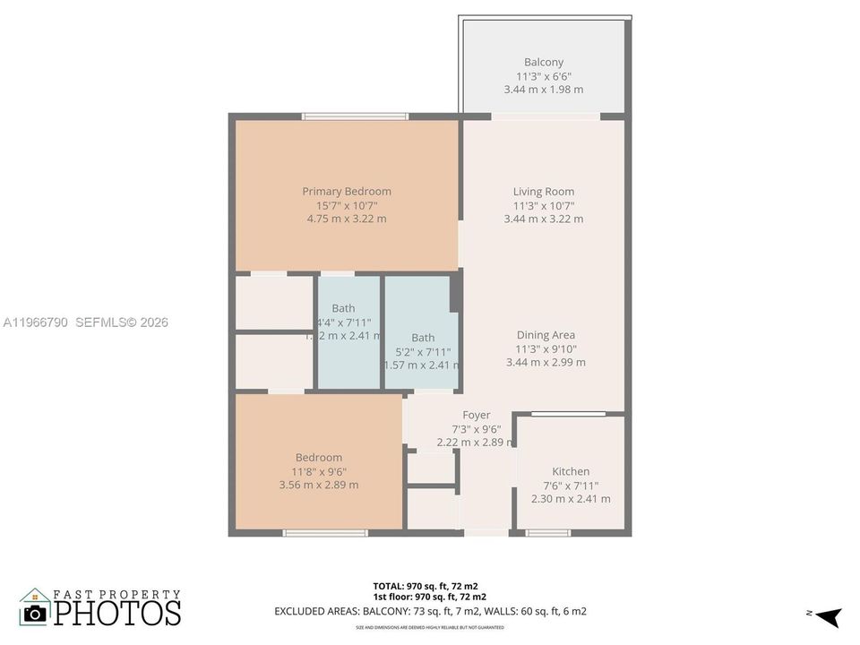 En Venta: $210,000 (2 camas, 2 baños, 970 Pies cuadrados)