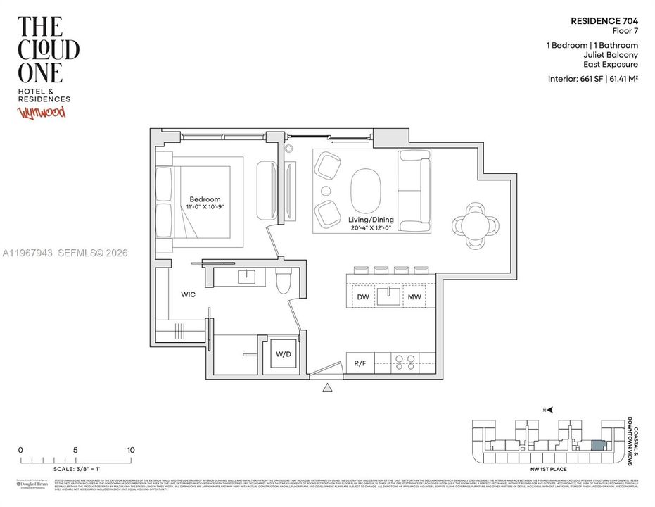 For Sale: $687,000 (1 beds, 1 baths, 661 Square Feet)