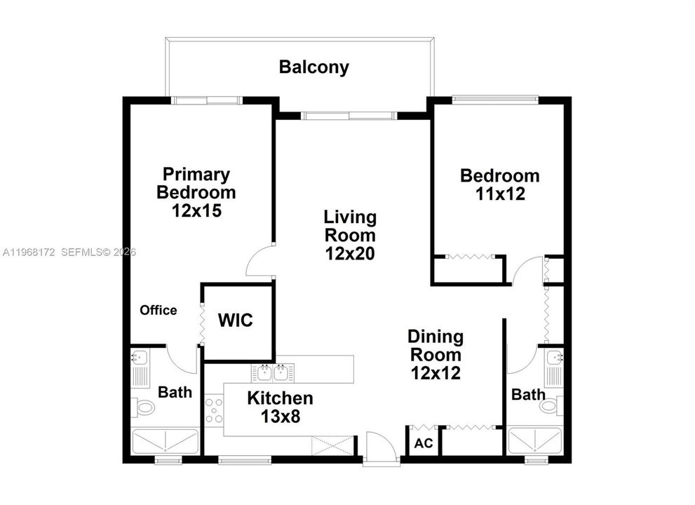 For Sale: $360,000 (2 beds, 2 baths, 1073 Square Feet)