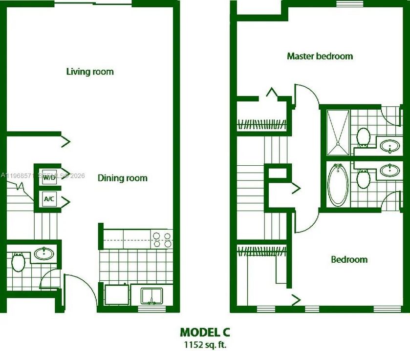 For Sale: $250,000 (2 beds, 2 baths, 1128 Square Feet)