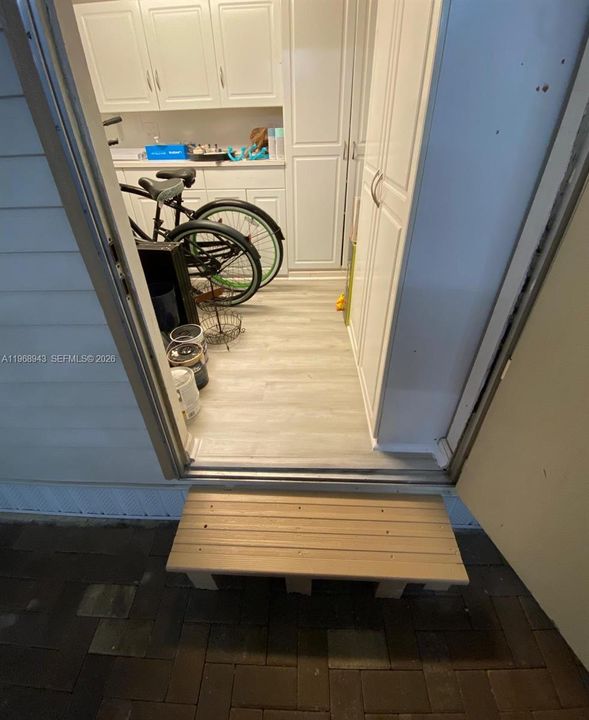 Outdoor Shed with Cabinets for Storage