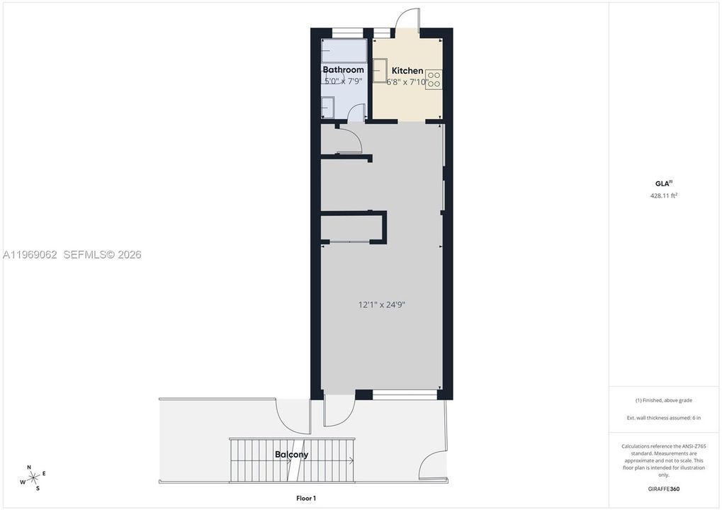 Active With Contract: $185,000 (0 beds, 1 baths, 403 Square Feet)